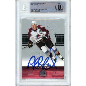 Rob Blake Signed 2002-03 SP Authentic Hockey Card Beckett Avalanche Autograph